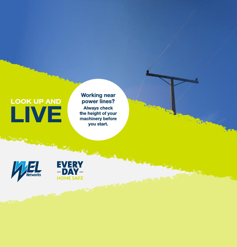 Working near power lines? Always check the height of your machinery before you start