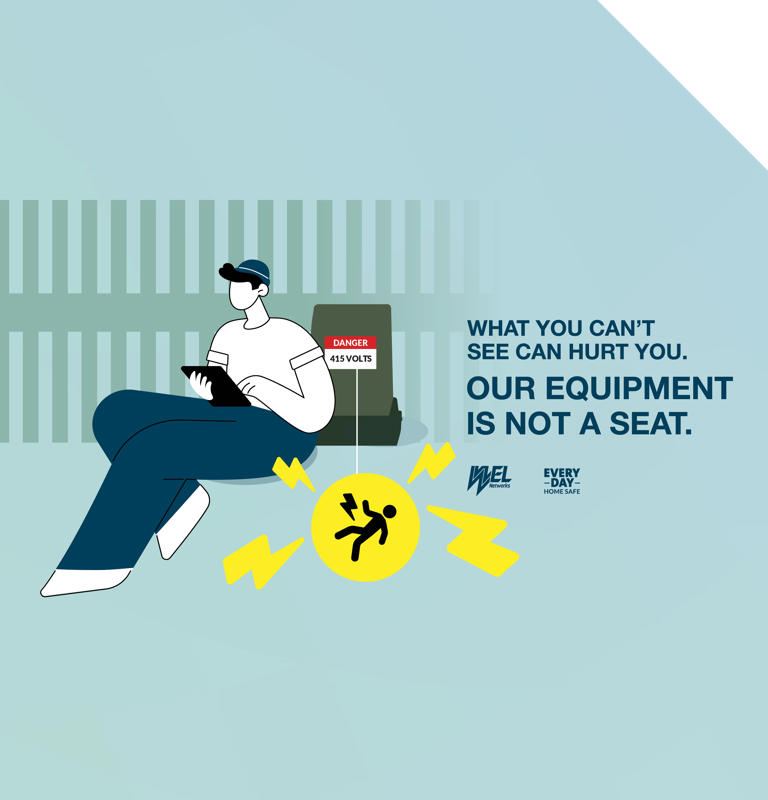 Our equipment contains high voltage electricity so don't use it as a seat