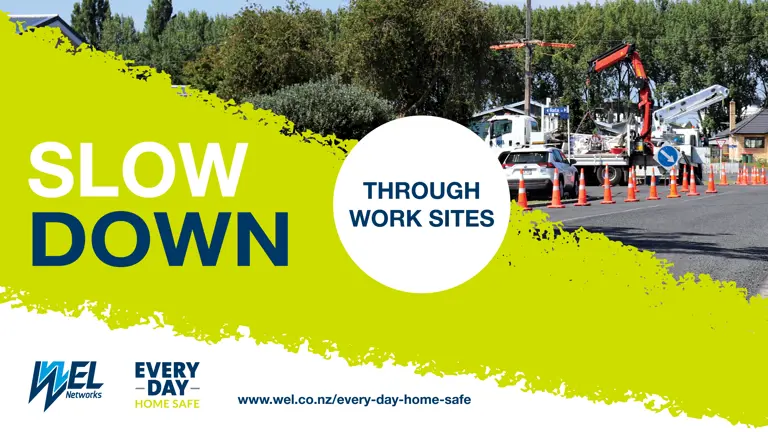 Slow down through work sites